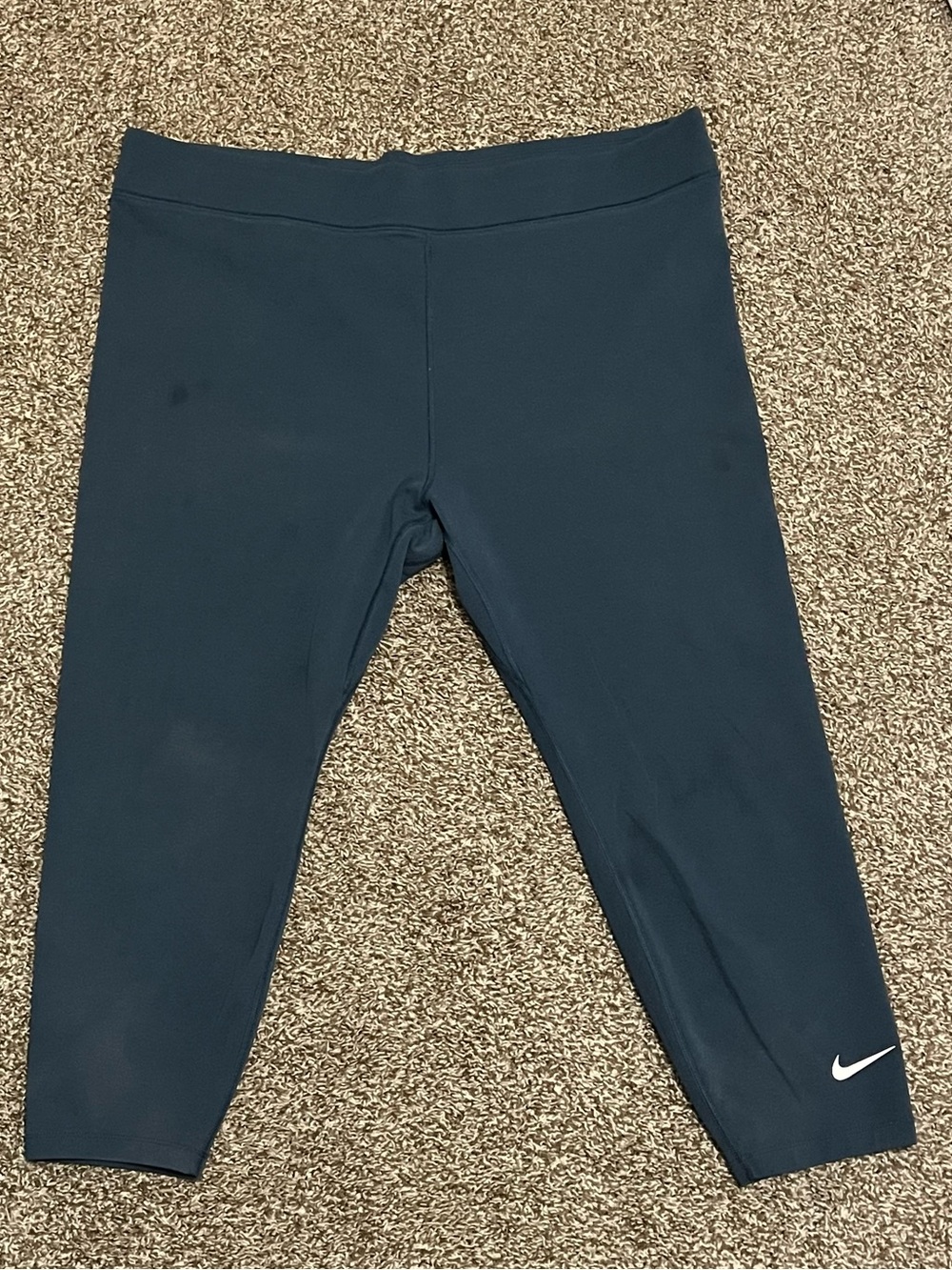 Nike One Luxe Mid-Rise Dri-Fit Navy Blue High Rise Capri Leggings Womens Size 2X